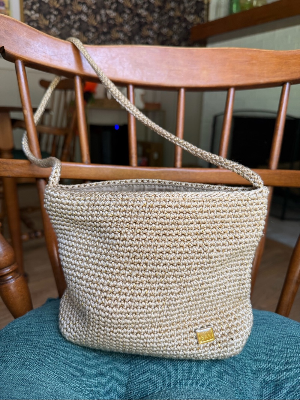 THE SAK HAND CROCHETED BAG Beige/Gold